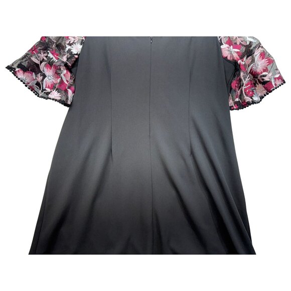 Lane Bryant Womens Embroidered Mesh Sleeves Floral Design Dress Plus Size 18 Bl - Picture 11 of 13